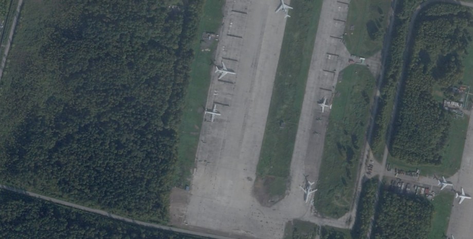 Аэродром Чкаловский, Чкаловский, военные самолеты, самолеты РФ, спутниковый снимок