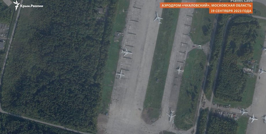 Аеродром Чкаловський, Чкаловський, військові літаки, літаки РФ, супутниковий знімок