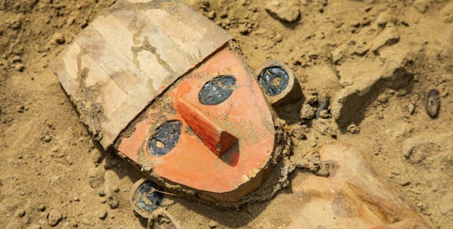 голова, статуя, пісок, фото