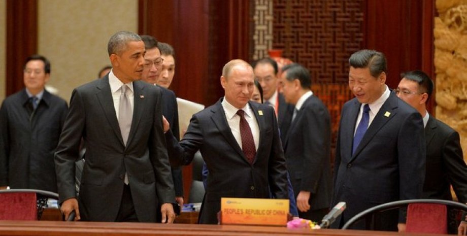 Барак Обама, Владимир Путин, Си Цзиньпин / Фото пресс-службы Кремля