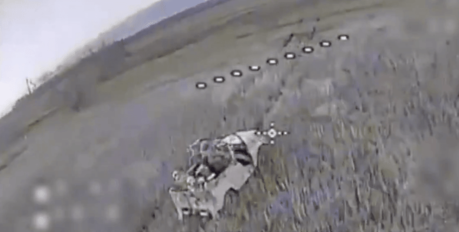 Российские автомобили во время штурма