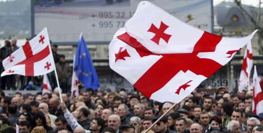 Грузія, прапор, Євросоюз, радикали, пропаганда, іноагент, закон, протест, Тбілісі