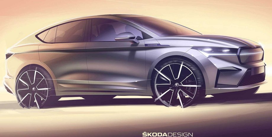 Новый Skoda Enyaq Coupe iV, Skoda Enyaq Coupe iV, Skoda Enyaq Coupe, электромобиль Skoda Enyaq, кроссовер Skoda Enyaq