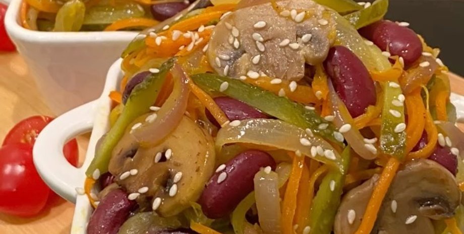 овочі з грибами