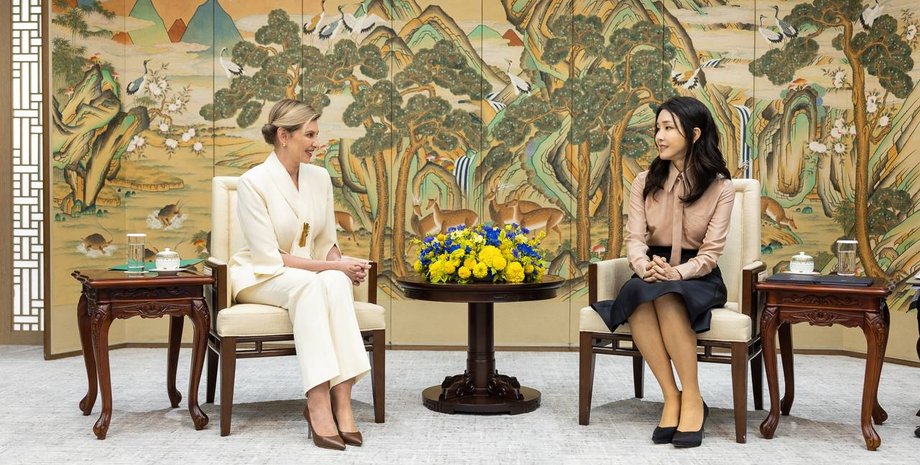 Елена Зеленская, южная корея, ким кон хи, юн сок ель