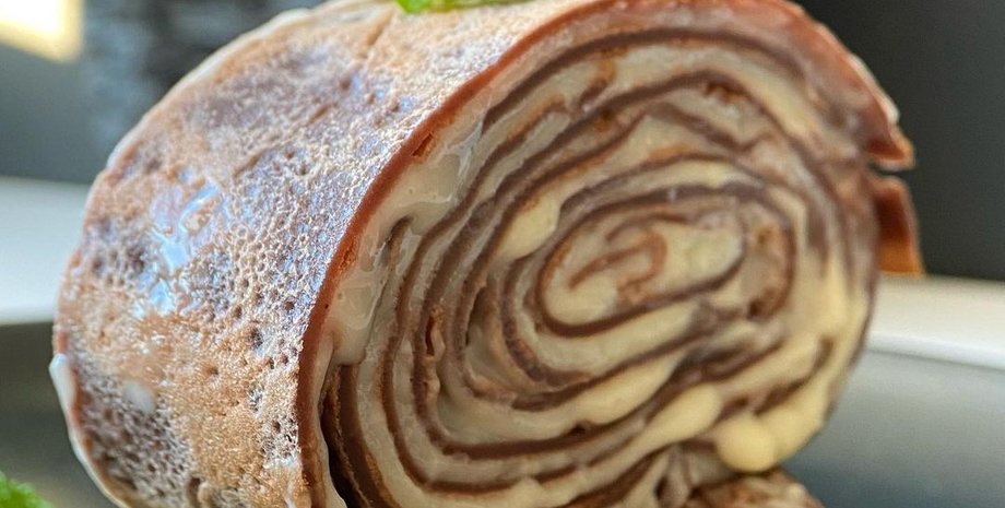 Торт из шоколадных блинчиков, блинный торт, торт, рецептт торта, простой рецепт крема для торта