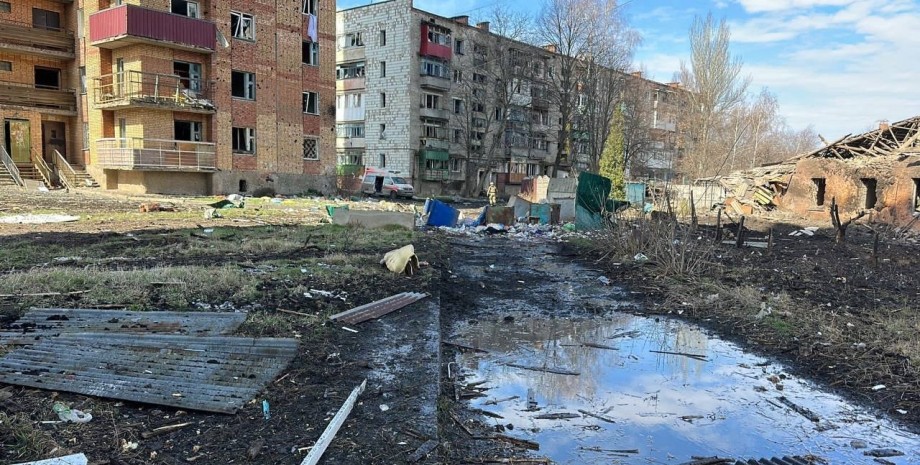 Обстріляна Константинівка в Донецькій області