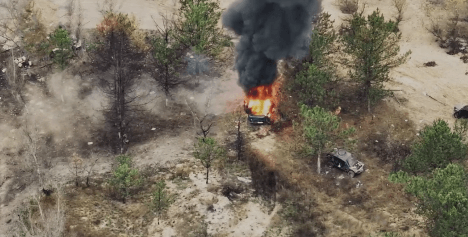 пожар, взрыв, машина