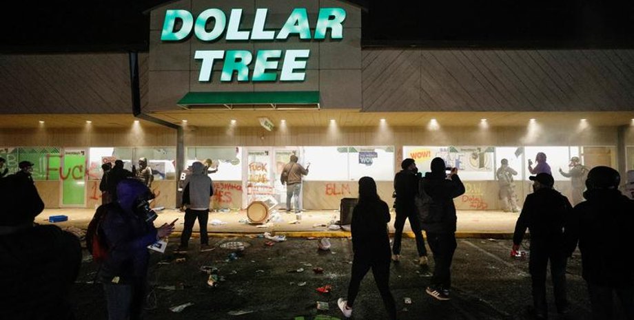 США, Миннесота, Грабеж, Магазины, протестующие