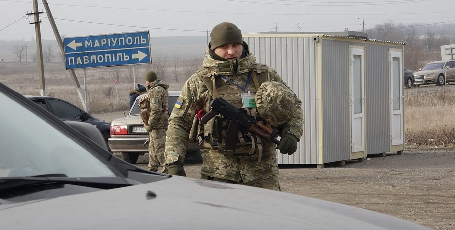 КППВ на Донбассе, блокпост, украинские военные
