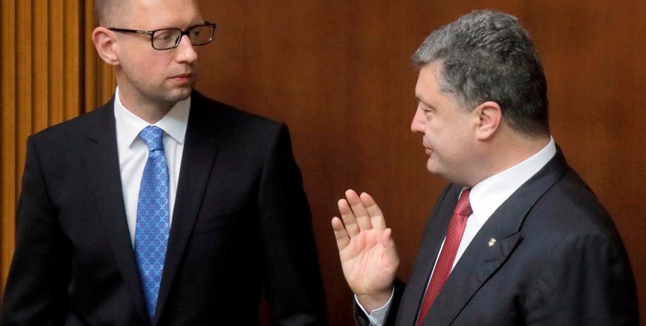 Арсений Яценюк и Петр Порошенко / Фото: AP