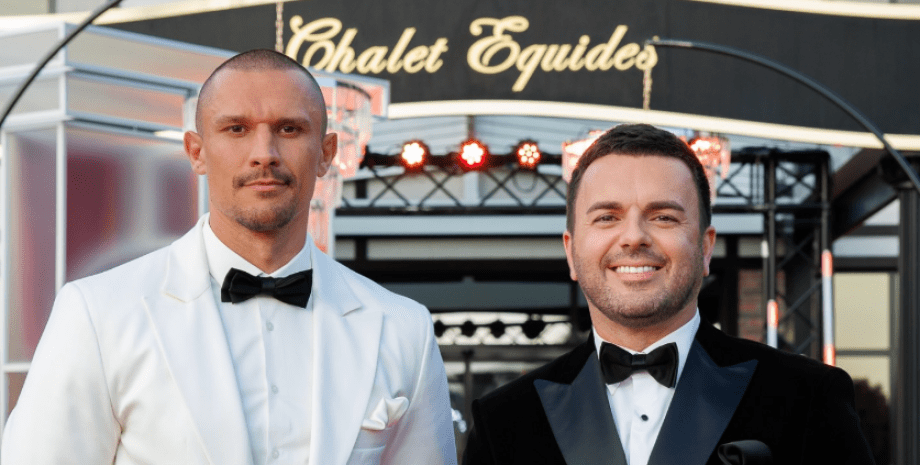 Цимбалюк и ведущий шоу Холостяк Герой шоу Холостяк Цымбалюк о съемках