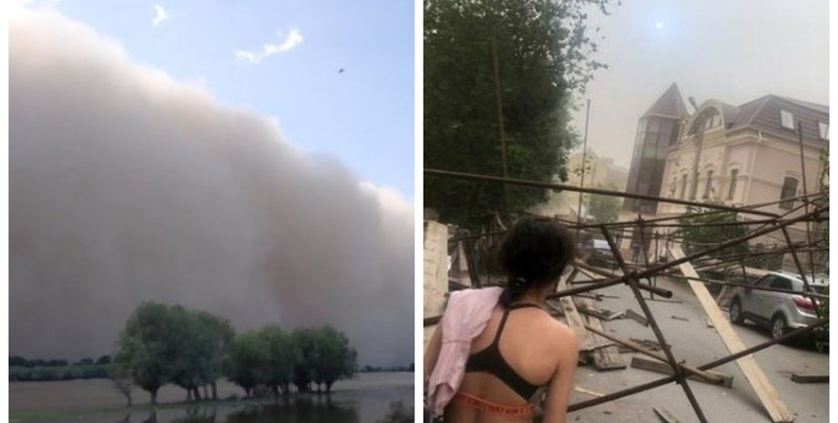 Астрахань, стихия, пыльная буря,