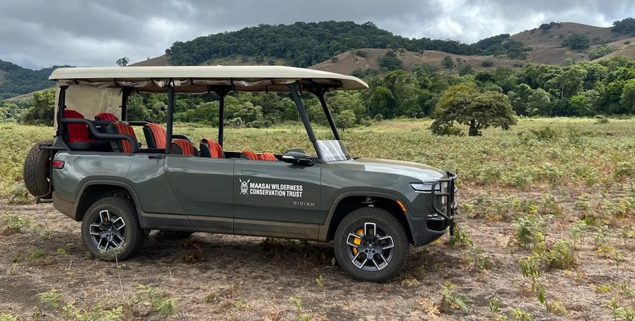 Rivian, Rivian R1T, Пикап, Африка, Электрокары, Электромобили, Фото, Авто, Автомобили, Тюнинг, Сафари