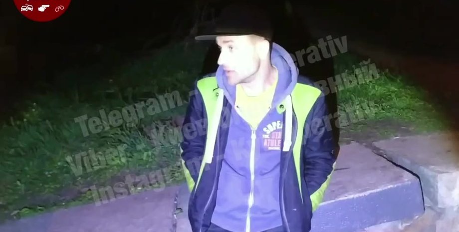 курьер, поставщик еды, киев, полиция, мотороллер, погоня, выстрелы