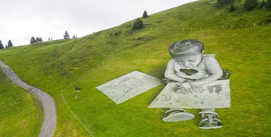 картина, Альпи, SAYPE, художник