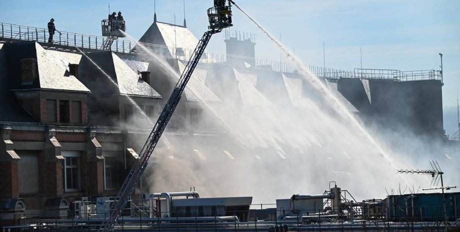 Пожар в Банке Франции, пожар, банк, типография, пожарные, огонь
