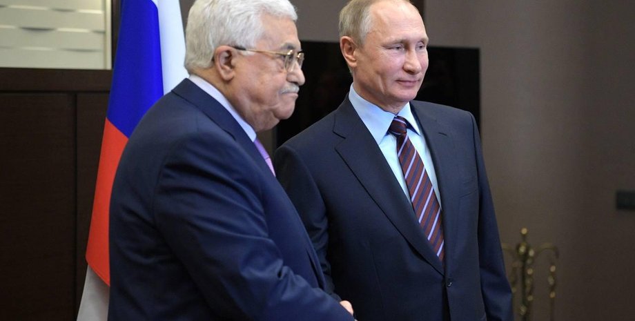 Махмуд Аббас, Владимир Путин, Палестина, Россия, война в Израиле