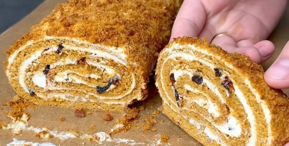 рулет, рулет-медовик, рецепт рулета