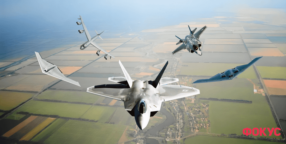 лучшие боевые самолеты, топ лучших истребителей, топ авиации сша, F-22 Raptor, F-35 Joint Strike Fighter, B-2 Spirit, B-21 Raider, B-52 Stratofortress,