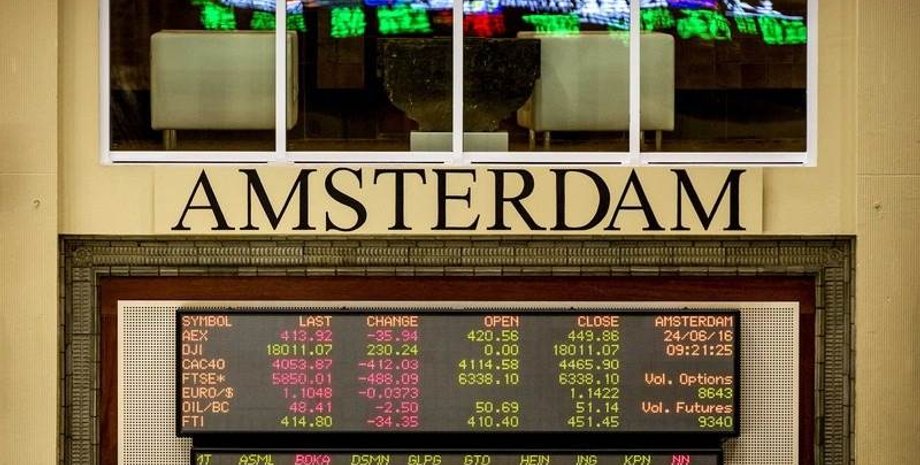 Амстердам, лондон, біржа, фото, brexit, акції, торгівля