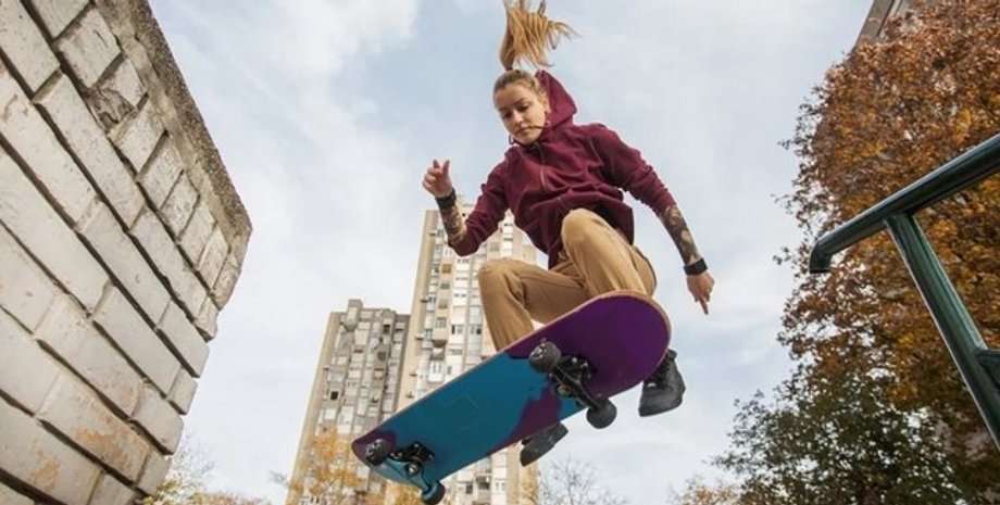 Скейтборд, скейт, девушка