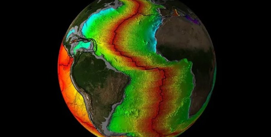 земля планета, земная кора, атлантический океан кора