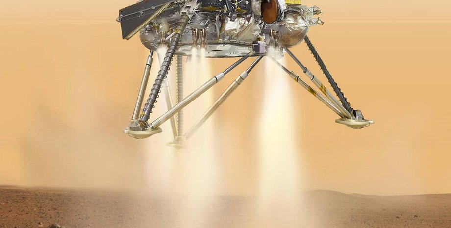 Художественное изображение зонда InSight. NASA/JPL-Caltech