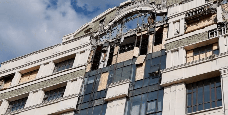 Будівля окупаційної адміністрації, Донецьк, вибух, обстріл, війна в Україні