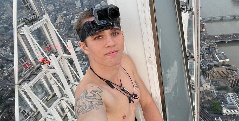 адам локвуд, альпинист, небоскреб осколок, небокреб в лондоне, The Shard