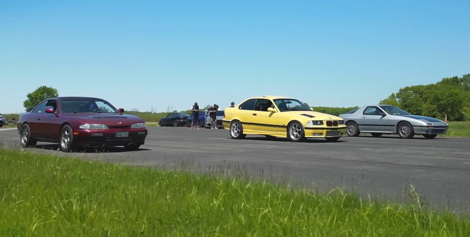 BMW M3, Mazda RX-7, Nissan 240SX, Перегони, Драг-рейсинг, Авто, Автомобілі, Заїзд, Тюнінг