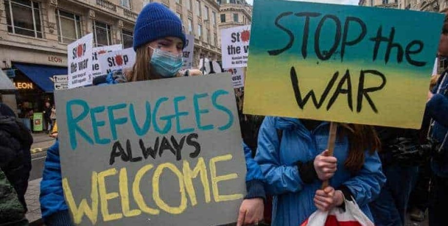 Демонстрация в поддержку беженцев