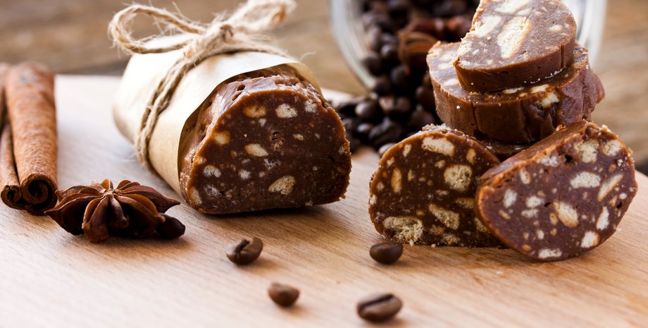 Шоколадная салями, шоколадная колбаса