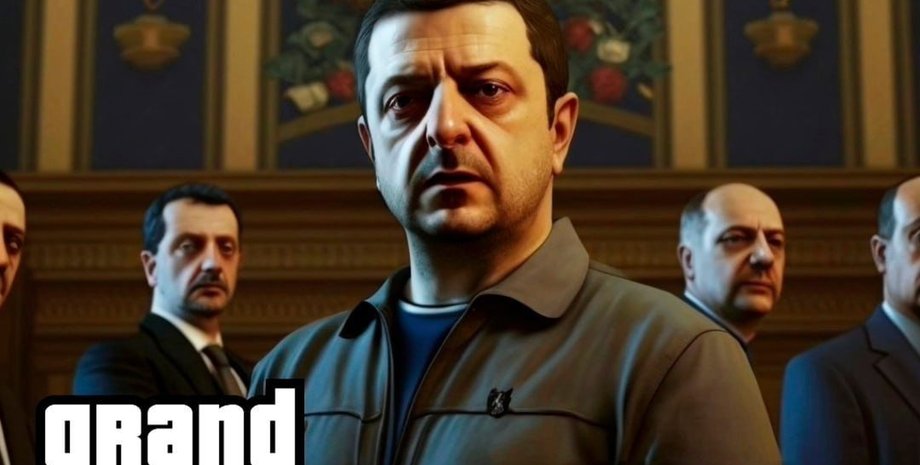 зелений, президент України,Midjourney,GTA