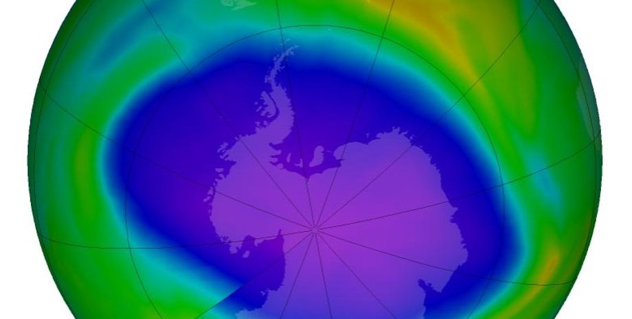 озоновая дыра, разрыв над антарктидой