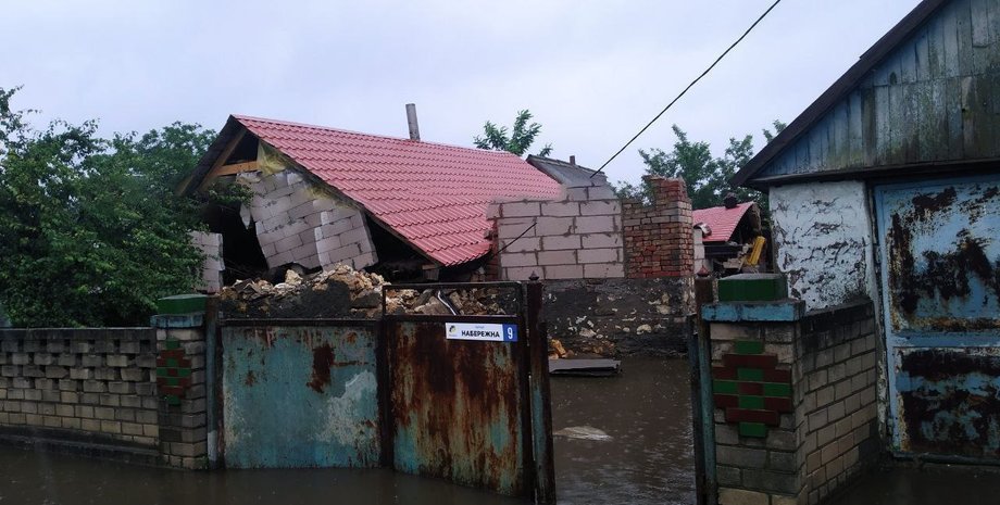 потоп Херсонщина, затоплене село, лівий берег Херсонщини