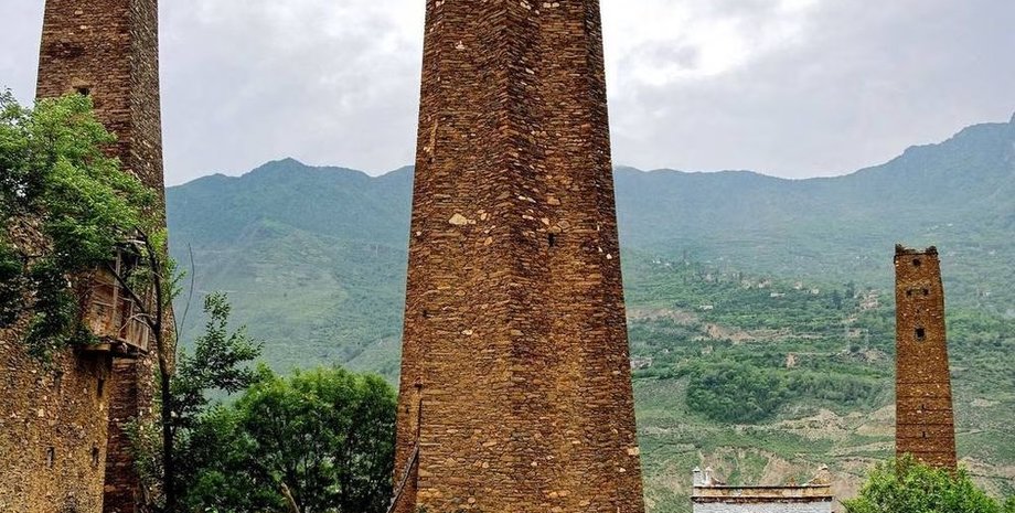 башни гималаи сооружение кирпич китай лес горы