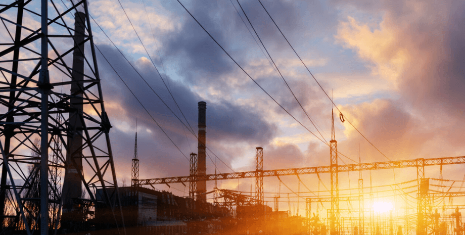 лэп, закат, солнце, электричество, свет