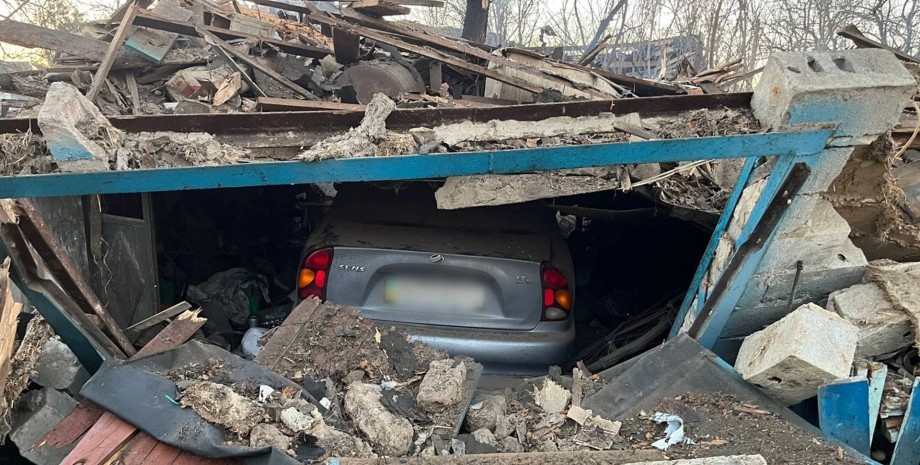 руйнування, автомобіль, село Богатир, обстріл Донецької області