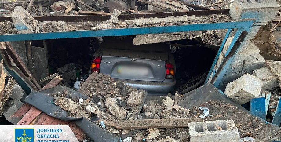 разрушения, автомобиль, село Богатырь, обстрел Донецкой области, обстрел Донецкой области