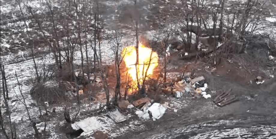 огонь, пожар, укрепления, позиции оккупантов