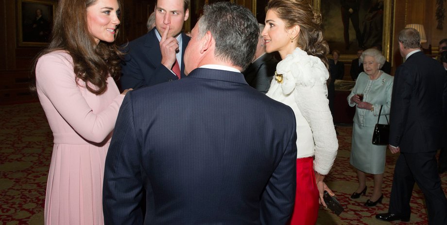 королева рания, кейт миддлтон, принц уильям, король абдулла