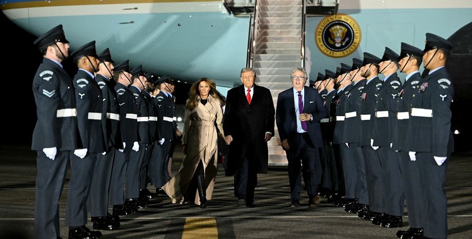 Дональд Трамп, Мелания Трамп Визит Дональда Трампа в Великобританию начался вечером 16 сентября