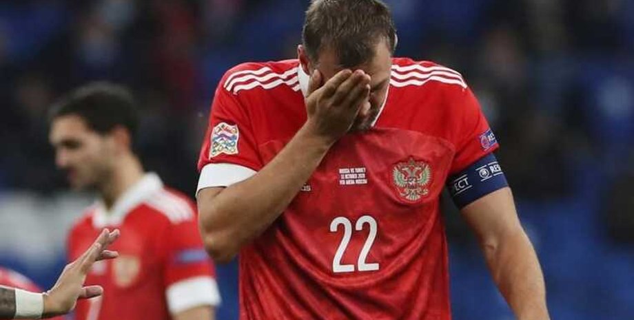 Футболист российской сборной в международном матче