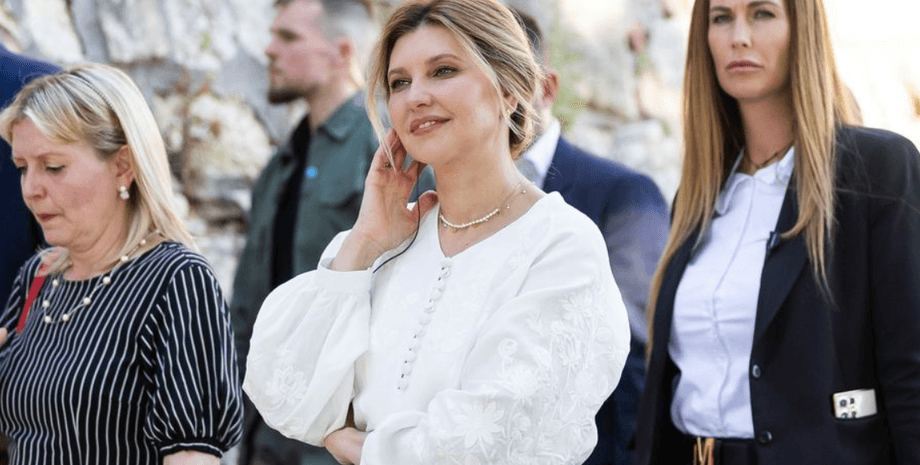 Елена Зеленская, визит в Сербию, день вышиванки 2024, белая вышиванка, вышиванки украинских брендов