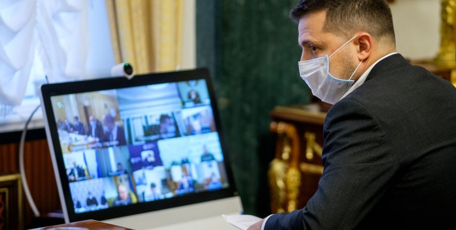 Владимир Зеленский, Офис президента, маска, коронавирус