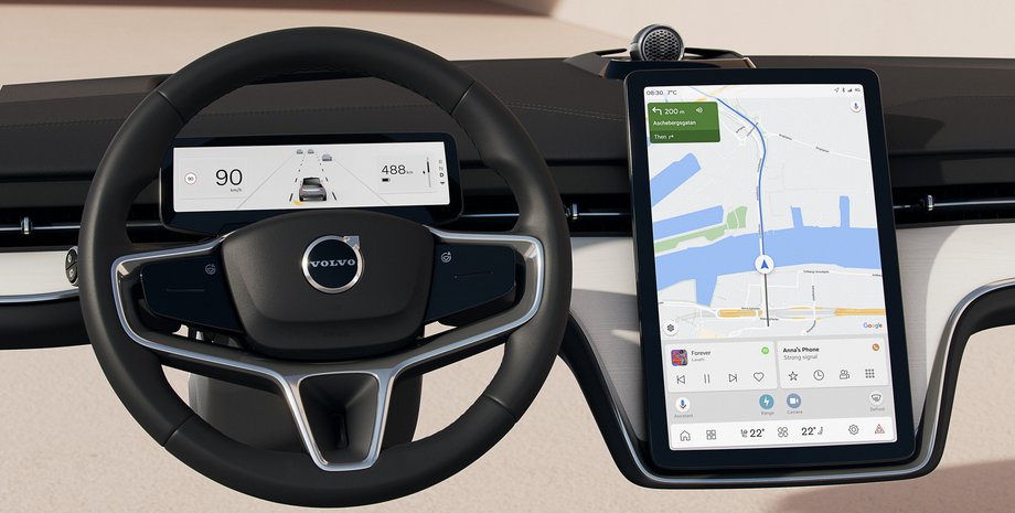 Салон Volvo EX90, Volvo EX90, Volvo EX90 2023, новий Volvo EX90, кросовер Volvo, електромобіль Volvo, Volvo XC90