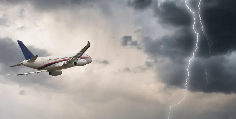 літак блискавка гроза гроза
