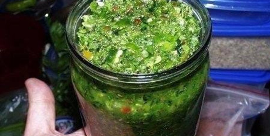 аджика, зеленая аджика, рецепт