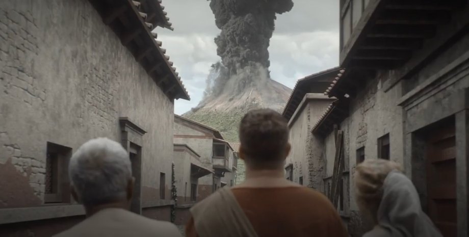 Кадр из документального фильма про гибель Помпей